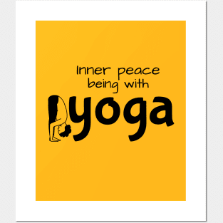 Inner peace being with yoga Posters and Art
